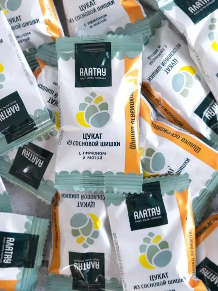 Цукаты сосновые АССОРТИ 4 вкуса, 600 гр