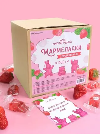 Мармелад без сахара земляничный, 1 кг